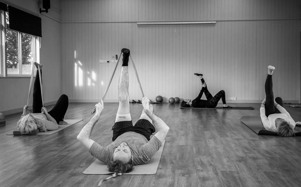 Woman doing a Pilates pose